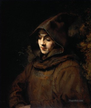 Rembrandt van Rijn Painting - Titus van Rijn in a Monks Habit portrait Rembrandt